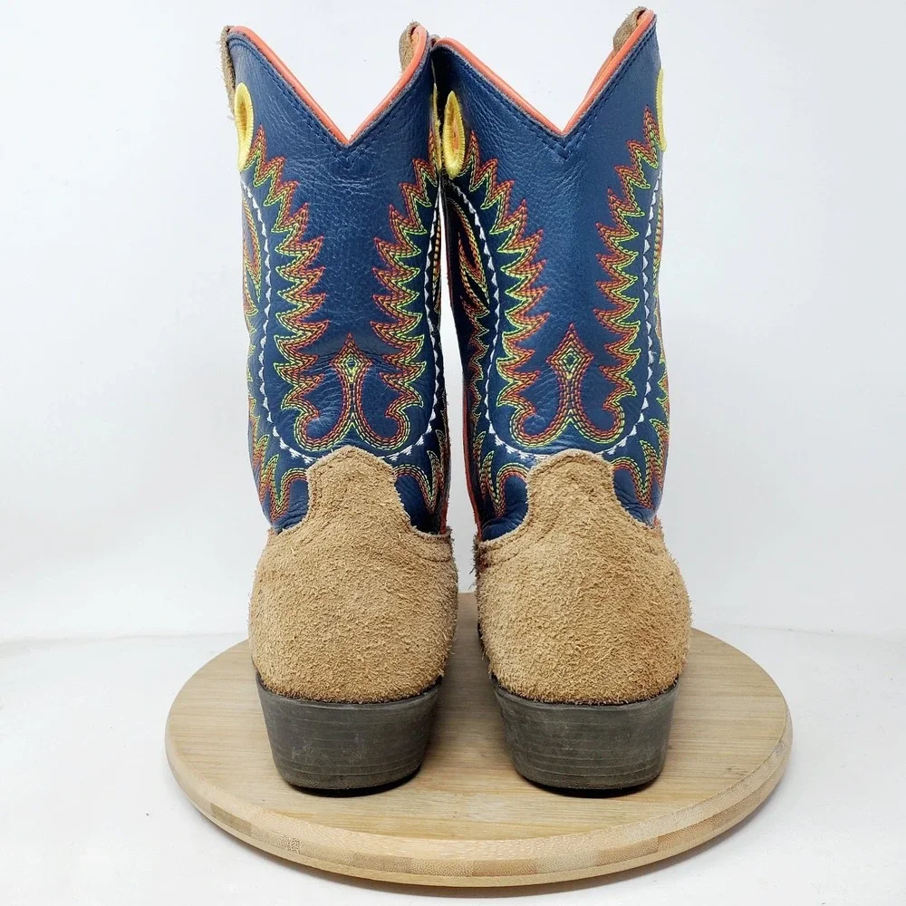 Ariat Derby Monroe Boots Kids 3 Western Roughout Square Toe Boys Girls‎ Shoes